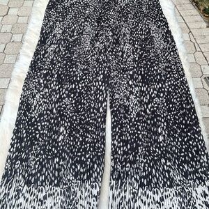 Fever Black and White Wide Leg Palazzo Pants